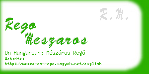 rego meszaros business card